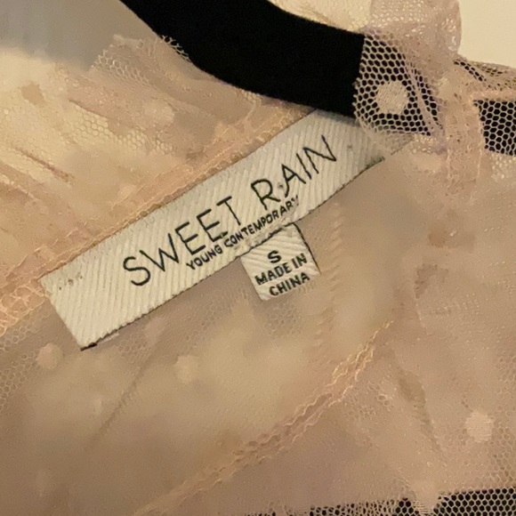 Sweet Rain Dusty Pink Ruffled Baby Doll Top NWT - Picture 2 of 8